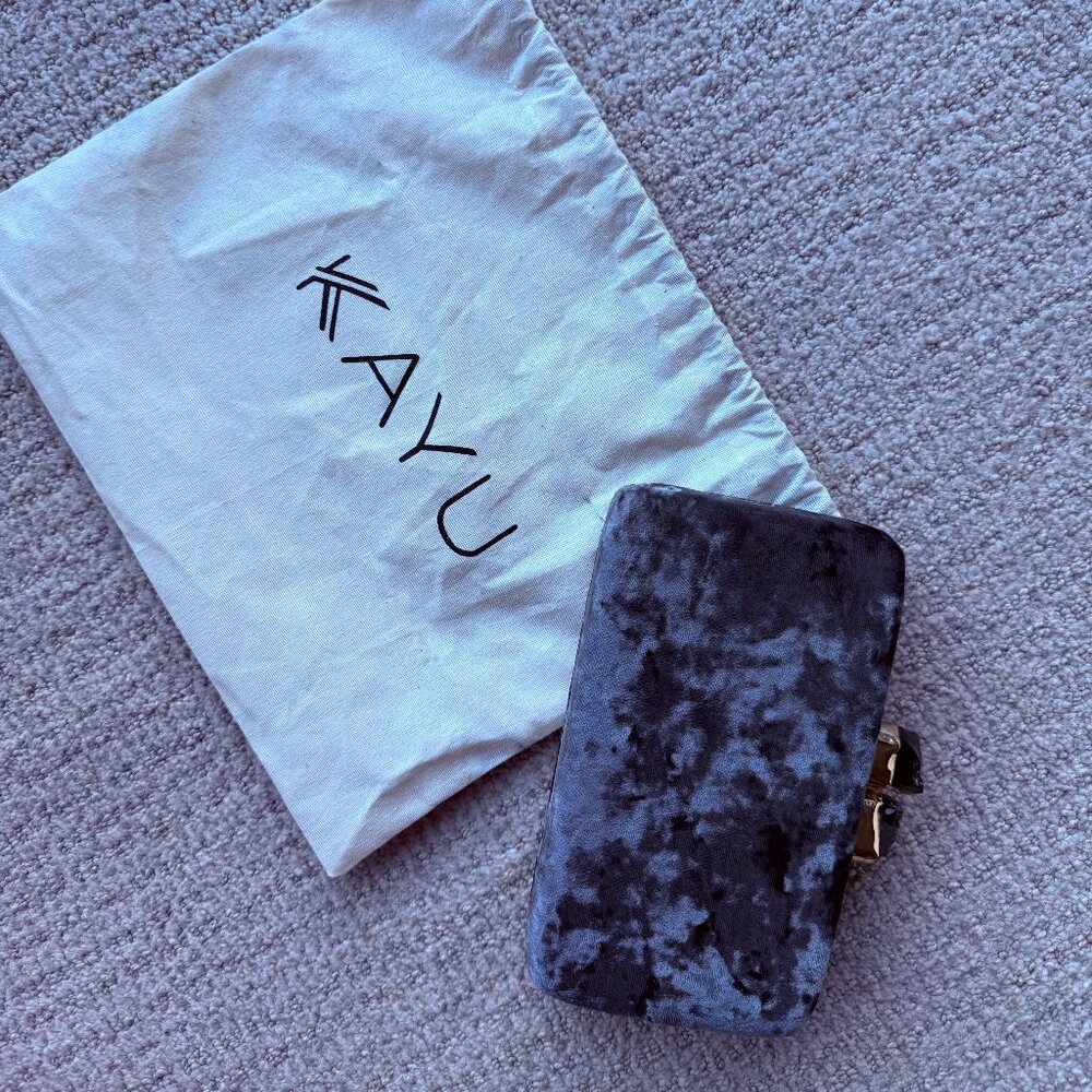 Kayu Margaux Velvet Shoulder Chain Clutch NWOT
